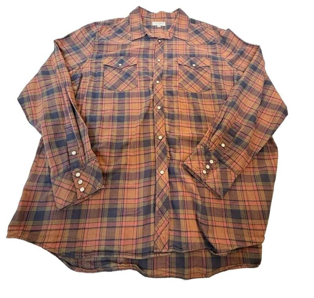 Tecovas Plaid Pearl Snap Western Shirt XXL